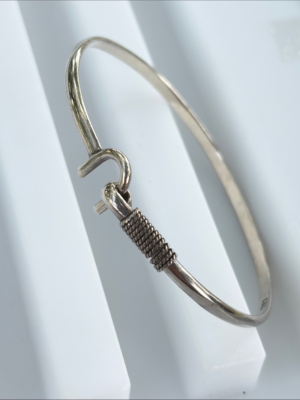 Sterling Bracelet “U” Hook & Eye Clasp - Picture 3 of 9